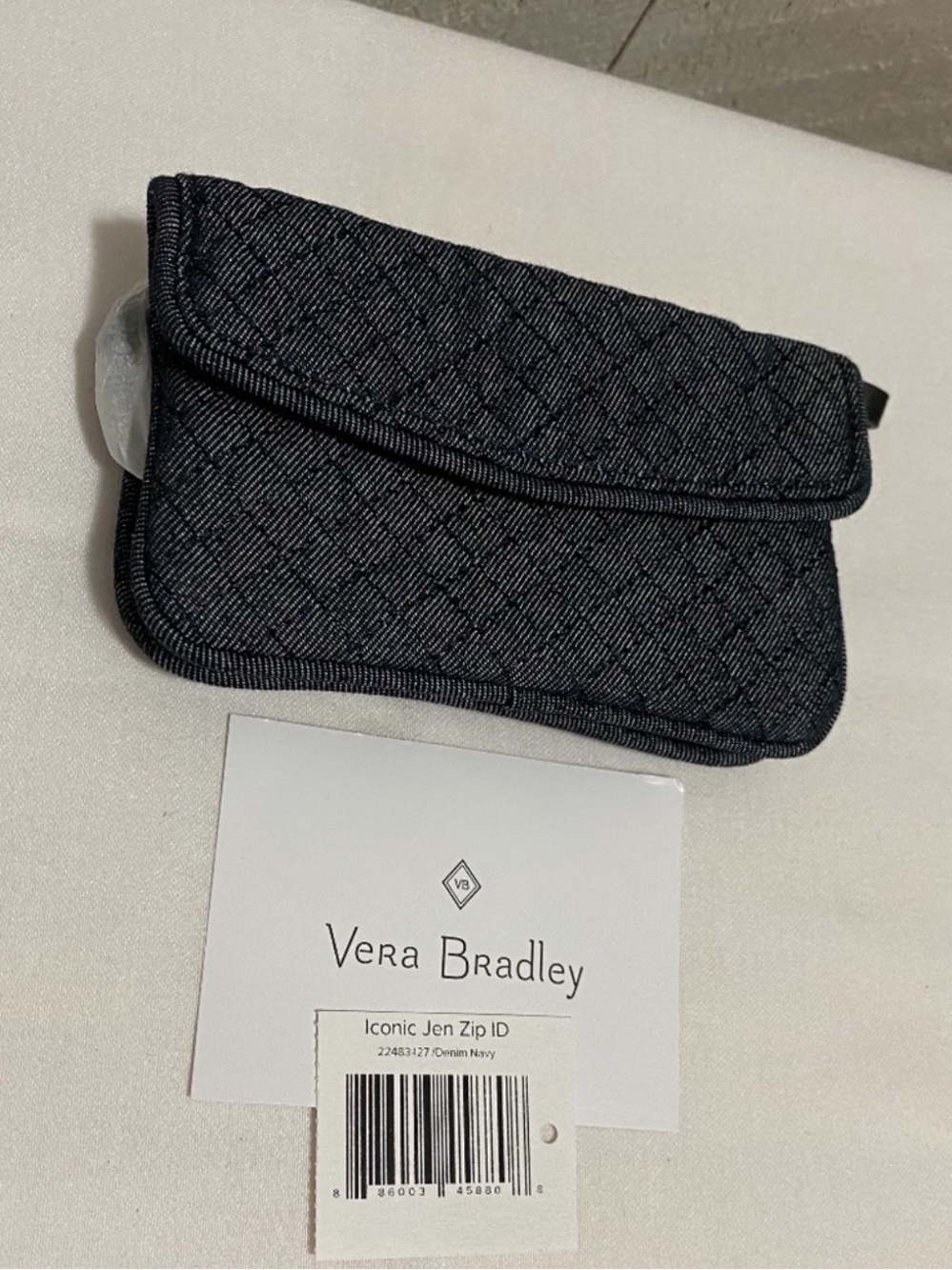 Vera Bradley Jen Wallet Zip ID Case Denim